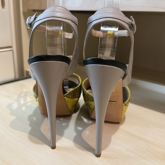 Grey Mer Platform Sandals Size 40 - Picture 5 of 8